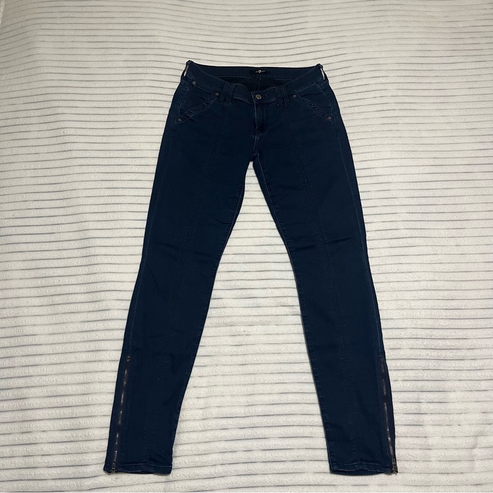 7 For All Mankind Seam Zipper Jeans